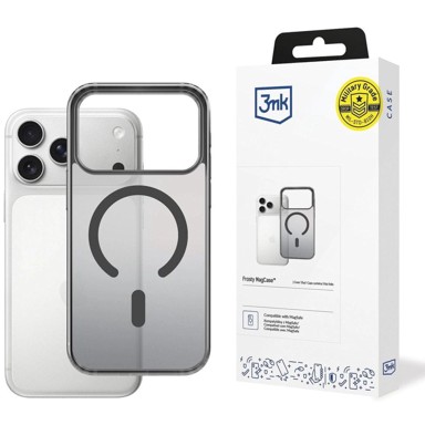 3MK Frosty MagCase, iPhone 17 Pro Max, crno