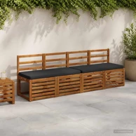Jastučić za klupu Vught 100 x 50 cm melange, crni