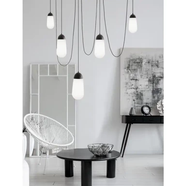NOVA LUCE Visilica Blaky E14, IP20 NL9092826, matt crna