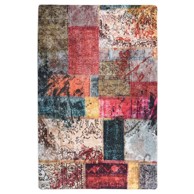Perivi tepih s patchworkom 80 x 150 cm raznobojni protuklizni