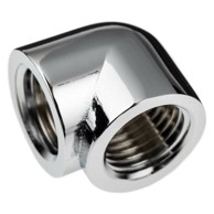 ALPHACOOL Adapter 90° G1/4 unutarnji na G1/4 unutarnji navoj Eiszapfen, krom