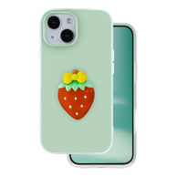 ONASI Tutti Frutti 2u1 silikonska maskica, za iPhone 15, zelena