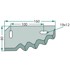 GRANIT Nož za rezanje silaže 80 x 50 x 5 mm Logifeed & RMH 70-182