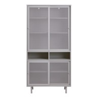 UNIQUE FURNITURE Sivi metalni ormarić s kliznim vratima 90x180x40 cm Veep