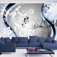 Foto tapeta Art-flowers (blue) 350x245