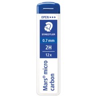 STAEDTLER mine za tehničku olovku Mars Micro carbon 250 07-2H, 0,7 mm, 2H, 12 kom.