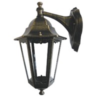 Vanjska rasvjeta lanterna 6202, crna staro zlato