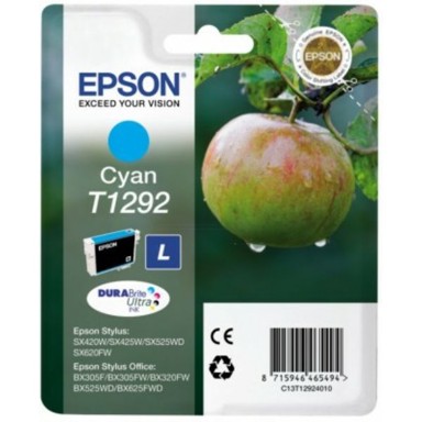 EPSON Tinta, T1292, original, cijan