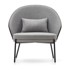 KAVE HOME Crna/siva fotelja Eamy, 78x72x82 cm