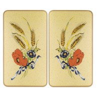 Poklopci za štednjak od kaljenog stakla, 2 kom 52x30 cm