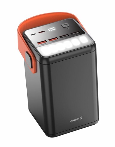 SWISSTEN Power bank POWERLINE, 60000 mAh, 65 W, crni