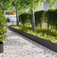 Ograde za travnjak 50 kom 100x0.5x30 cm čelik, crna  