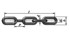 Srednji tehnički lanac 14x50 mm klasa 5 DIN 5684 5 kg LAN 14 SR, srebrna