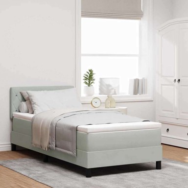Boxspring krevet, 100x200 cm, sivi
