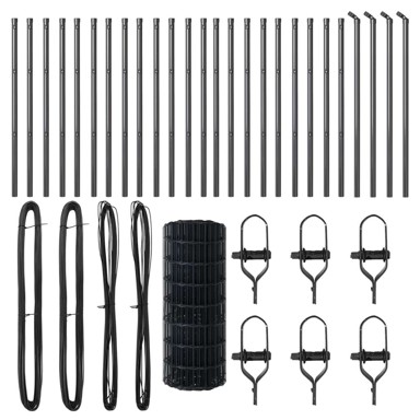 Euro ograda s 13 postova 0. 6x50 m, cinkovana čelična, siva