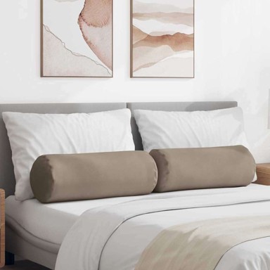 Valjkasti jastučići set 2 kom Ø25×70 cm, sivosmeđi