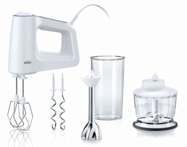 BRAUN Ručni mikser s nastavcima MultiMix 3 HM 3137WH, 500 W