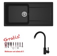 ELLECI Set sudoper Life 480 + slavina C01, crna