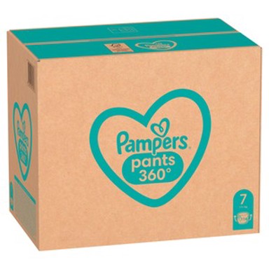 PAMPERS 360° pelene-gaćice, veličina 7 (17+ kg), 114 kom