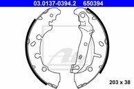 ATE Pakne FORD 03.0137-0394.2, m-2, fusion 02 203×38