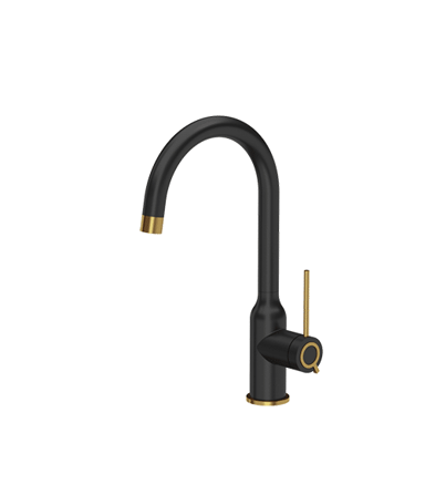 QUADRON Slavina Ingrid, čisto crna, nano PVD zlato