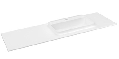 SAPHO BRAHEA Umivaonik, 147x51 cm, ugradbeni, desna izvedba, Rockstone, bijela mat