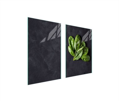 TMK Staklena zaštita za štednjak ili ploču za kuhanje 65x52, basil