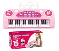 Interaktivni klavir i mikrofon, 37 tipki, ružičasti