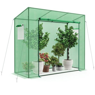 NORTHIX Mini staklenik, 200x77x169 cm, PE pokrov i rolo vrata
