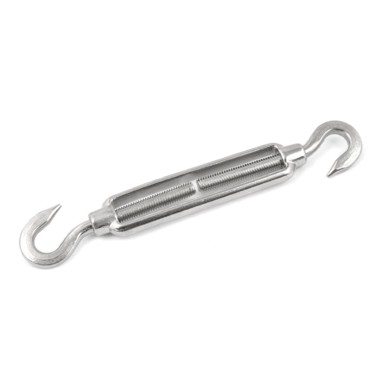 Zatezač užeta s dvije kuke M6, inox, 10 kom.
