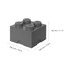 LEGO® Dječja kutija Square, tamno siva