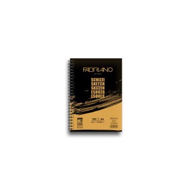 FABRIANO Blok za skiciranje, Schizzi, A4, 21 x 29,7 cm, 90 g, 120 listova, spiralni, Long Side