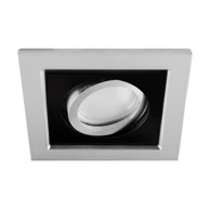 Ugradbena stropna svjetiljka Borys D, GU10/MR16, IP20, srebrno/crna