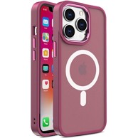 Maskica Case za Apple iPhone 15 Plus, MagColor za MagSafe, bordo