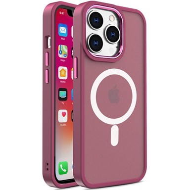 Maskica Case za Apple iPhone 15 Plus, MagColor za MagSafe, bordo