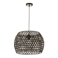 CASA SELECCIÓN Crna od bambusa stropna svjetiljka s bambusovim sjenilom ø 35 cm 