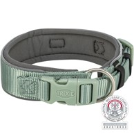 TRIXIE Ogrlica za pse PREMIUM EXTRA ŠIROKA L-XL, 53-62 cm/50 mm, zelena/grafit
