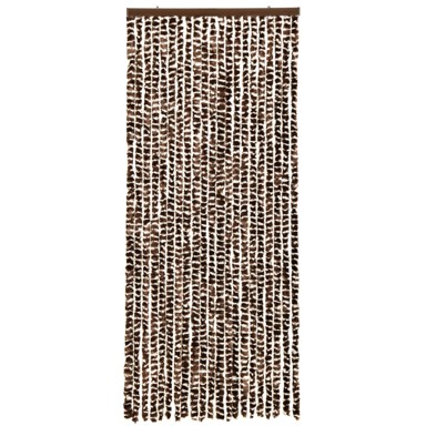 Zastor protiv insekata smeđe-bijeli 56 x 185 cm šenil
