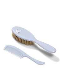 BABYONO Četka i češalj za kosu Mekani s prirodnim vlaknima Soft, plavi