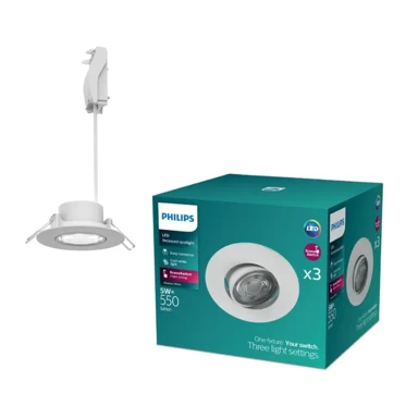 PHILIPS Cilantro ugradbeni led reflektor step dim 070 5w 4000k bijela 3pk