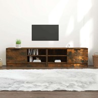 TV ormarići, 2 kom, boja dimljenog hrasta, 80x35x36.5 cm, drveni
