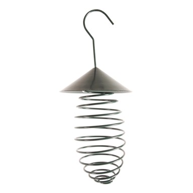 ESSCHERT DESIGN Metalna hranilica s krovom, ⌀ 10,8 cm, tamnozelena