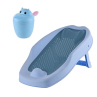 NORTHIX Set za kupanje beba Hippo, šalica za ispiranje, plava