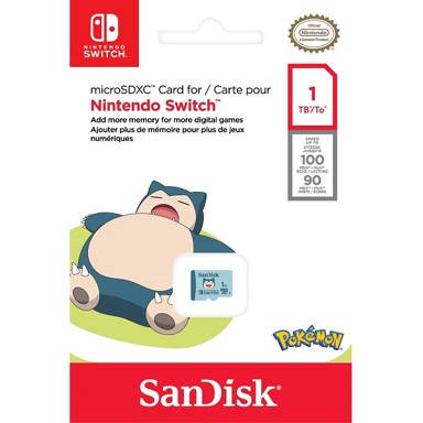SANDISK MicroSD kartica Pokemon Relaxo 1 TB za Nintendo Switch, do 100 MB/s čitanje, do 90 MB/s pisanje