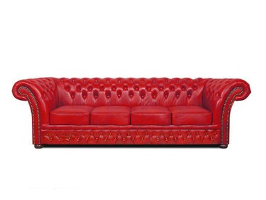 CHESTERFIELD Garnitura Winfield Basic Luxe Leather, 4-sjedišta, Red