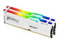 KINGSTON RAM memorija FURY Beast White RGB EXPO, 64GB (2x32GB), DDR5 6400MHz