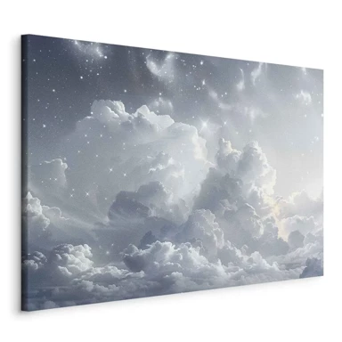 Slika Astralni mir, zvijezde razasute iznad nježnih oblaka, 90x60 cm