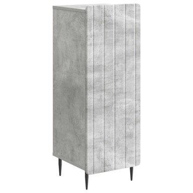 Komoda uz krevet, dimenzije 34,5 x 33 x 92 cm, konstruirano drvo, betonsko siva