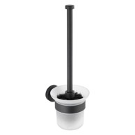 WENKO Mat crna staklena zidna WC četka Bosio