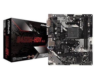 ASROCK Matična ploča B450M-HDV R4.0, AMD B450, mATX, s. AM4